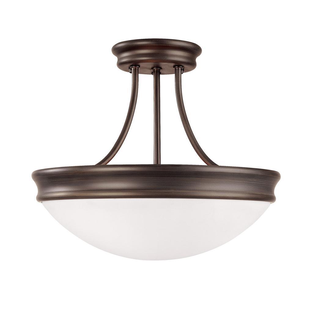 Capital Lighting Transitional 3 Light Bronze Oil Rubbed Semi Flush Light