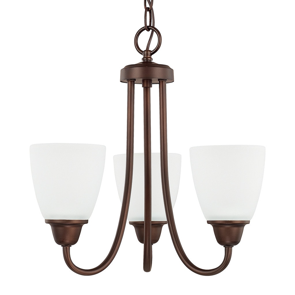 Capital Lighting Trenton Collection 3 Light Bronze Chandelier