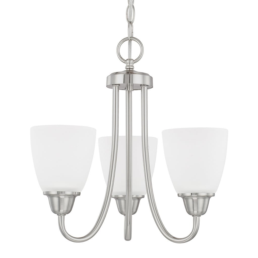 Capital Lighting Trenton Collection 3 Light Brushed Nickel Chandelier