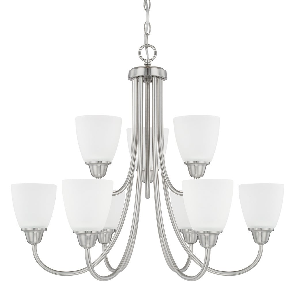 Capital Lighting Trenton Collection 9 Light Brushed Nickel Chandelier