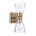 Lyra 2 Light Aged Brass Wall Sconce