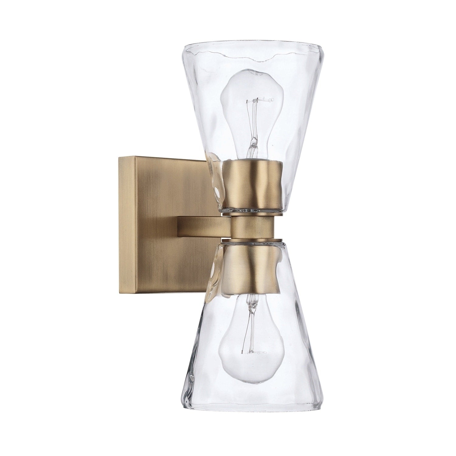 Lyra 2 Light Aged Brass Wall Sconce