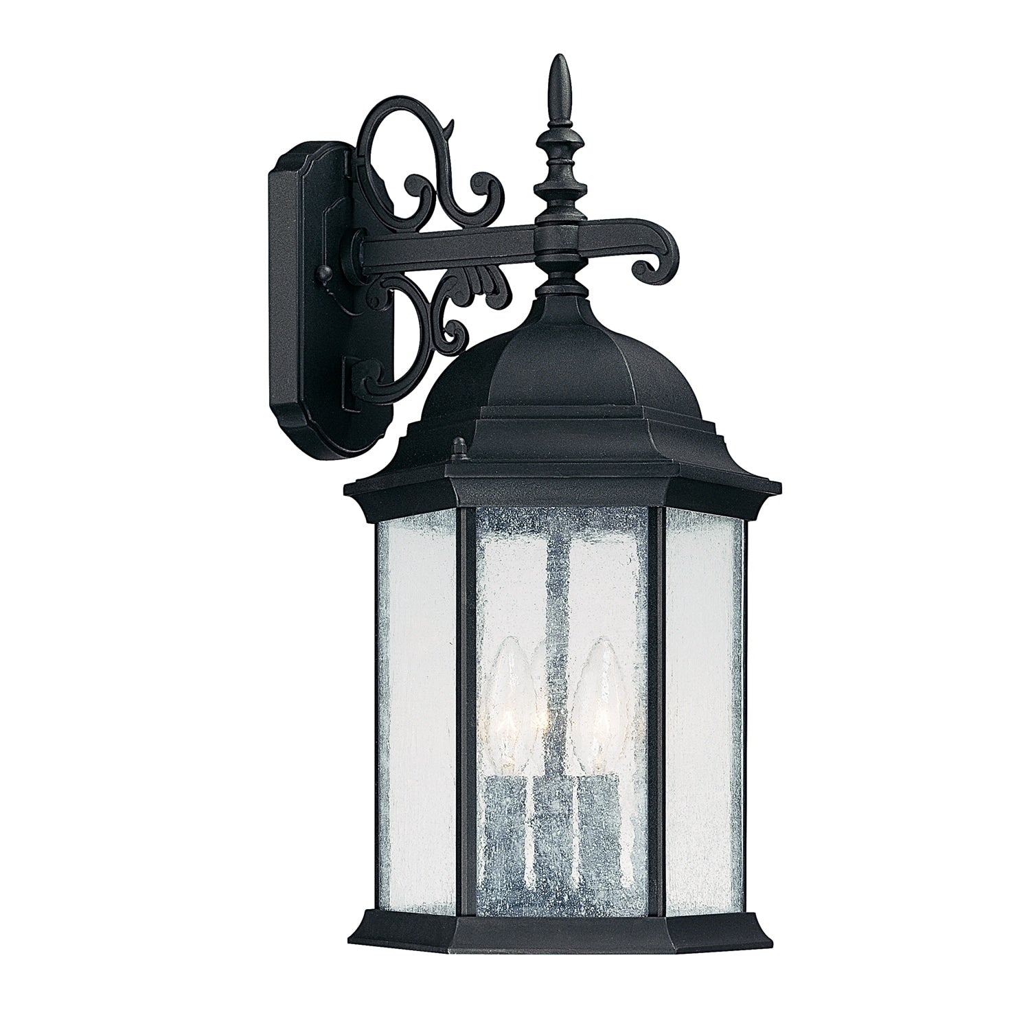 Main Street 3 Light Black Outdoor Wall Lantern