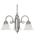 Traditional 3 Light Matte Nickel Chandelier Matte Nickel