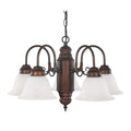 Traditional 5 Light Burnished Bronze Chandelier Burnished Bronze