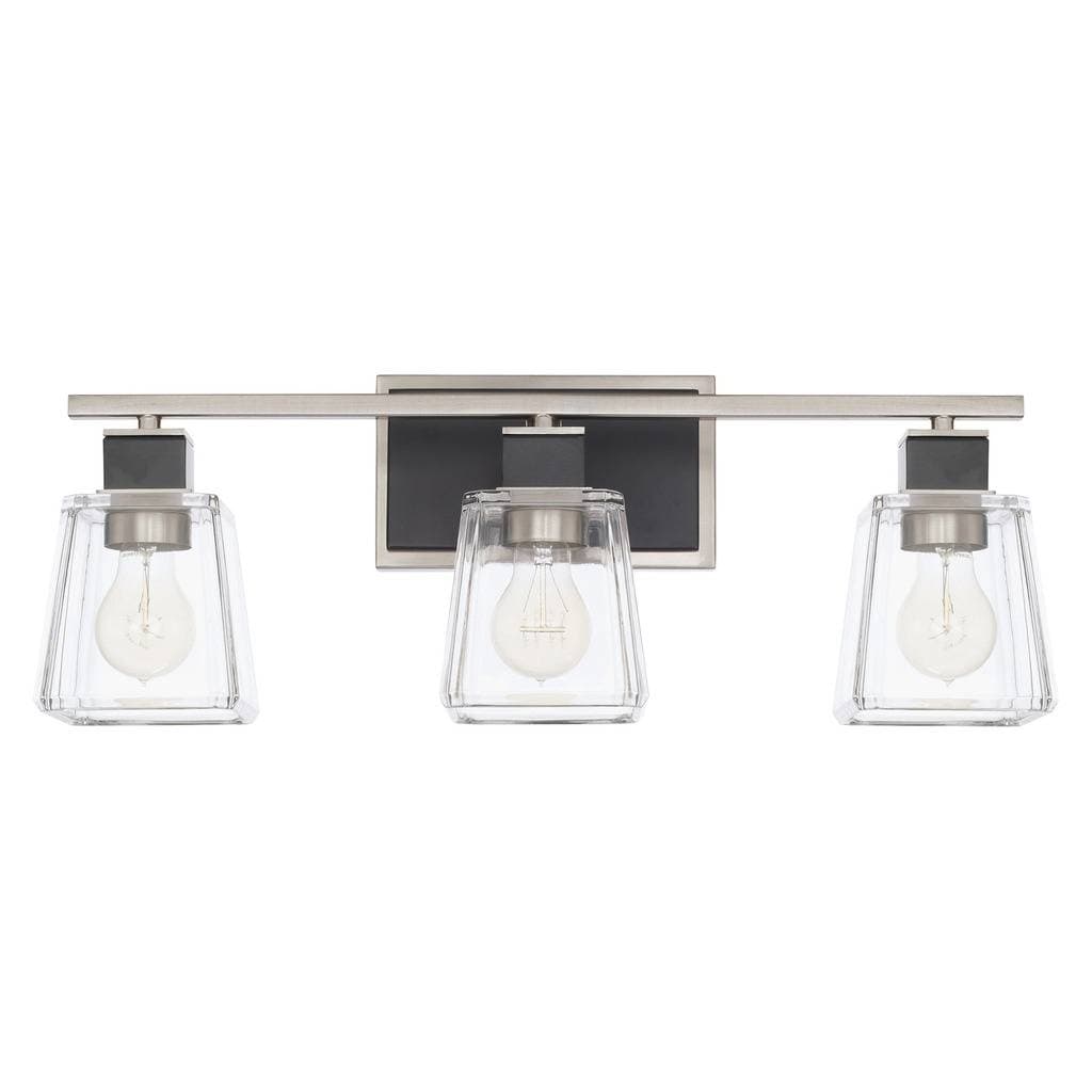 Capital Tux 3 Light Black Tie Bath Vanity Fixture