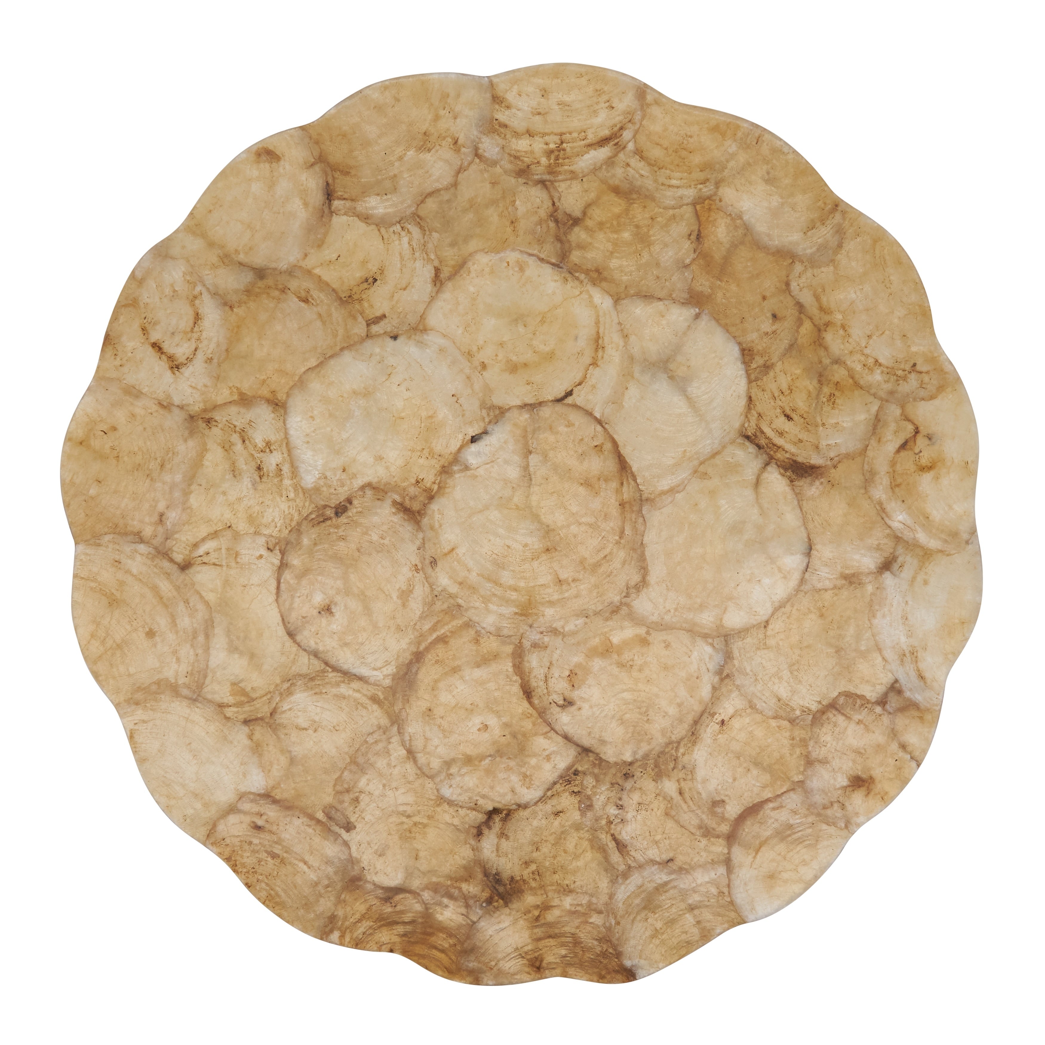Capiz Placemats With Scalloped Design Set Of 4