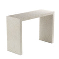 Capiz Shell Handmade Mosaic Inlay Console Table Cream Roche River Decor 16 W X 44 L X 31 H