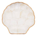 Capiz Shell Scallop Plates Set Of 4 Coastal Decorative Plates With Gold Trim 8