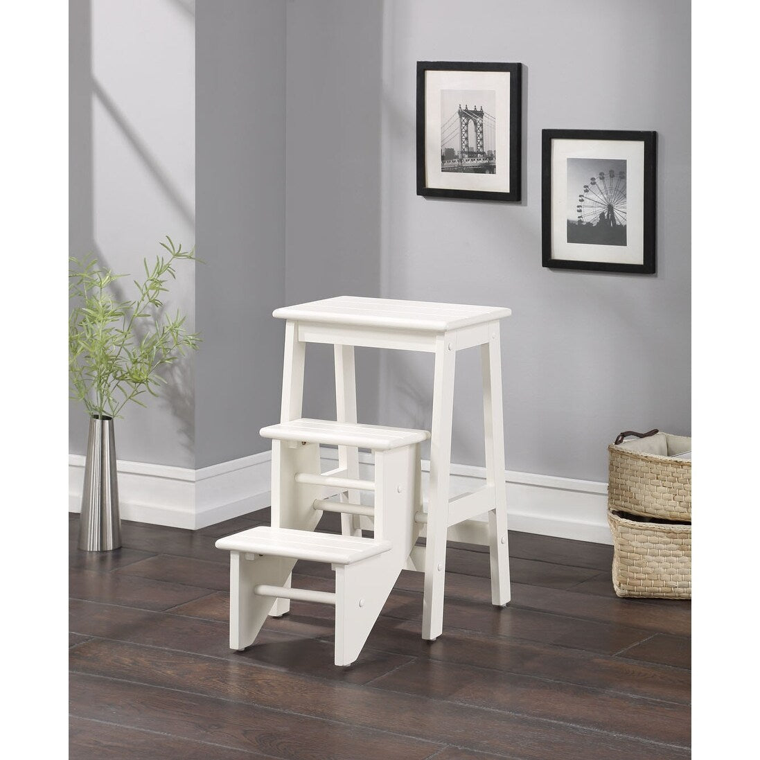 Boraam 24 In Hardwood 3 Step Stool