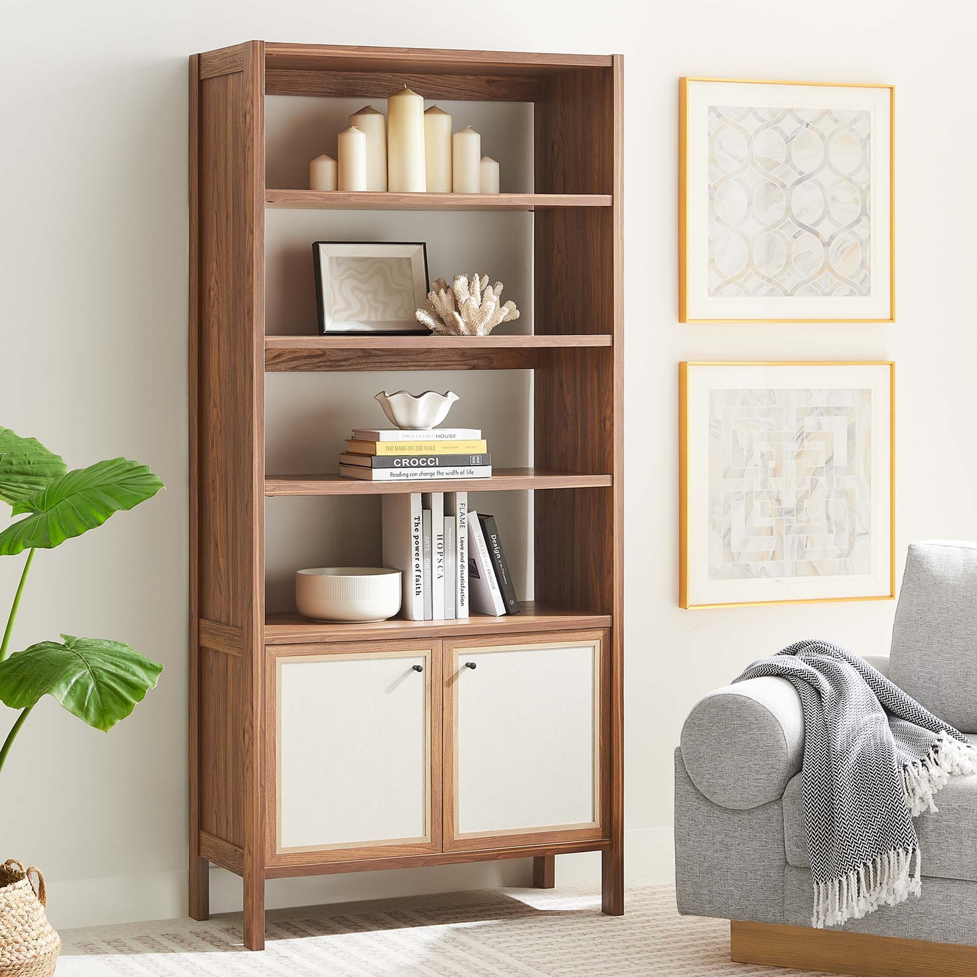 Capri 4 Shelf Wood Grain Bookcase