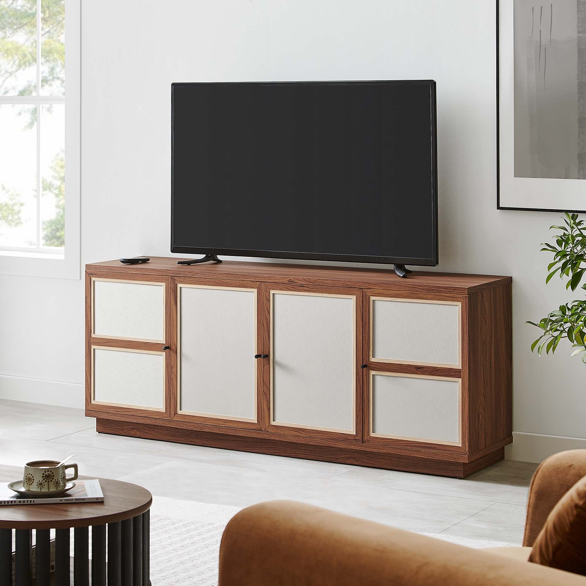 Capri 63 Wood Grain Tv Console