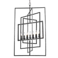 Crystorama Capri Collection Raw Steel 7 Light Chandelier