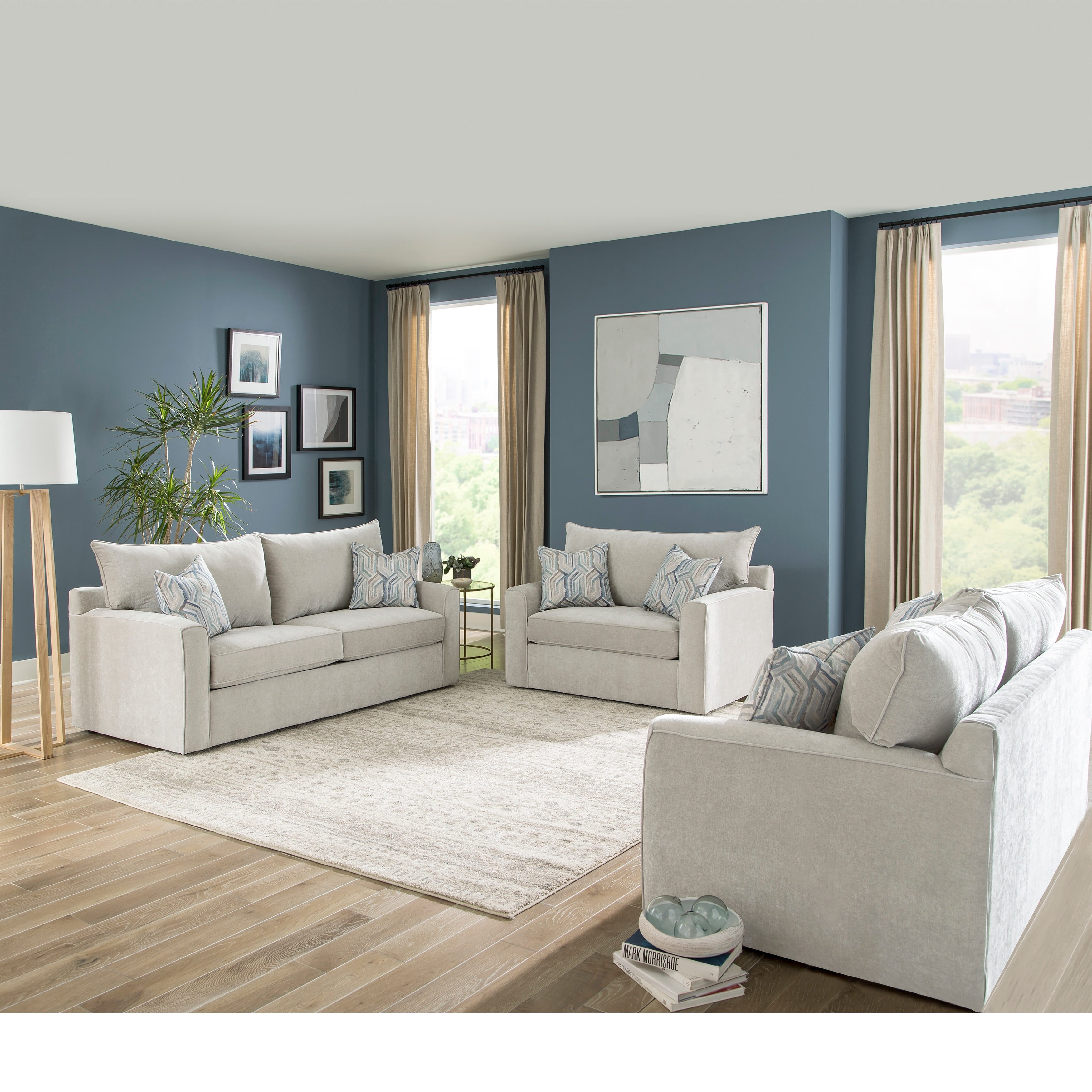 Capri Queen Full Twin Grey Sofa Bed With Gel Memory Foam Mattress