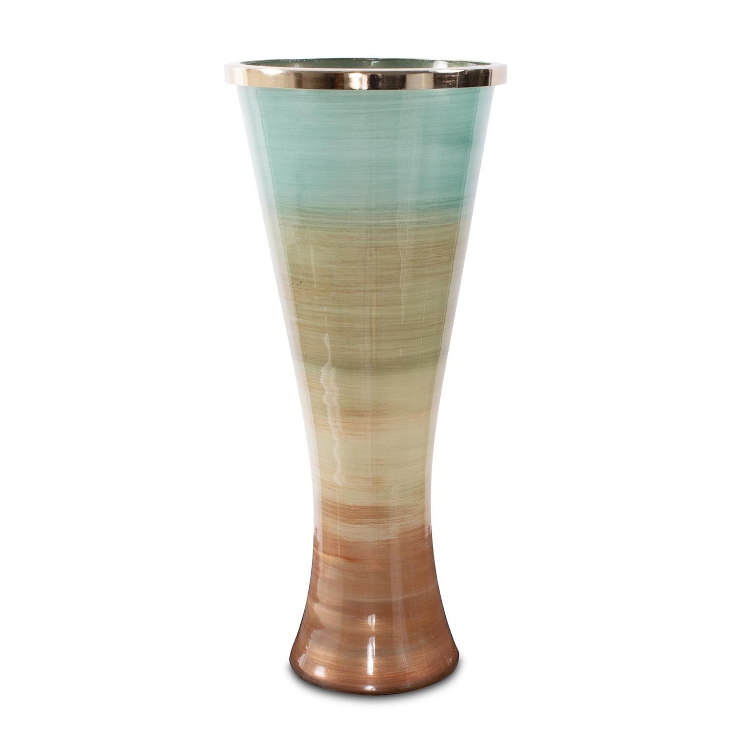 Capri Stripe Flared Glass Vase Large
