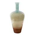 Capri Stripe Glass Bottle Vase Short
