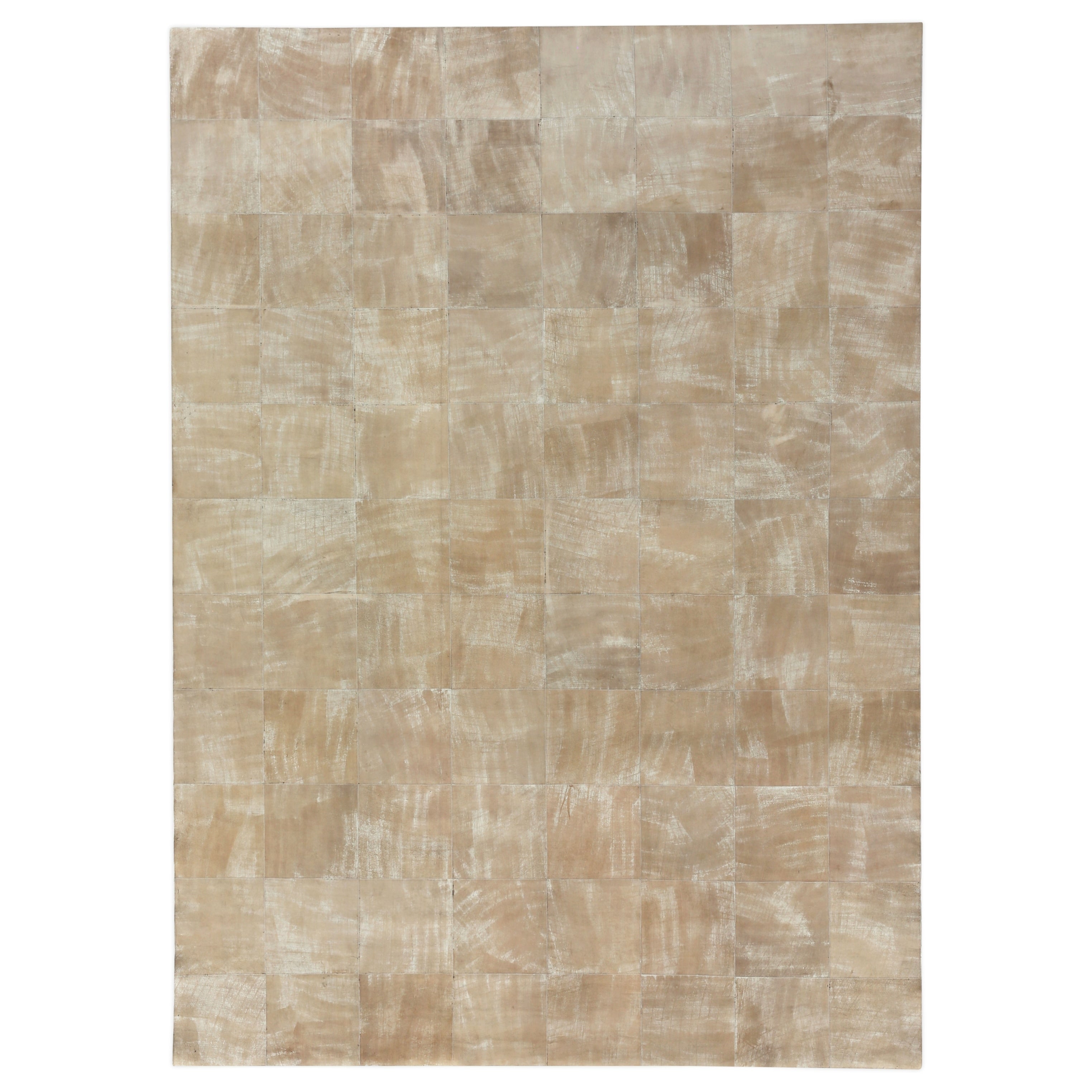 Capri Hand Tufted Leather Suede Beige Area Rug 96 X 136