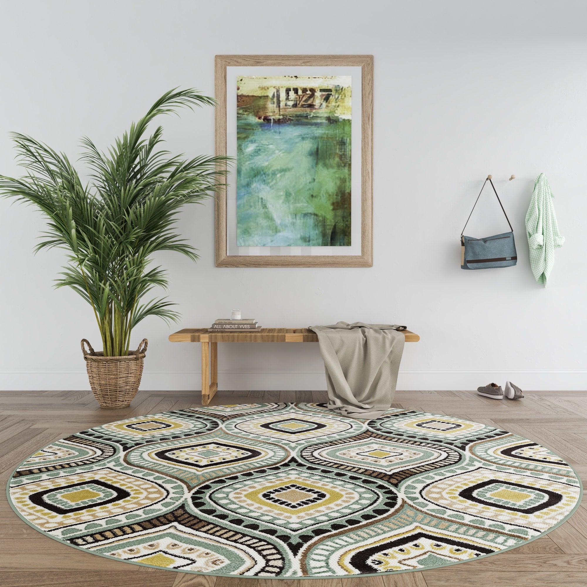 Alise Rugs Caprice Contemporary Abstract Area Rug 93 X 126