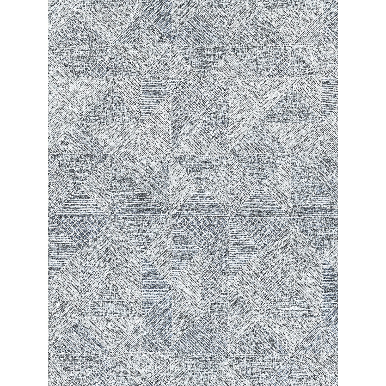 Caprice Hand Tufted New Zealand Wool Navy Blue Ivory Area Rug