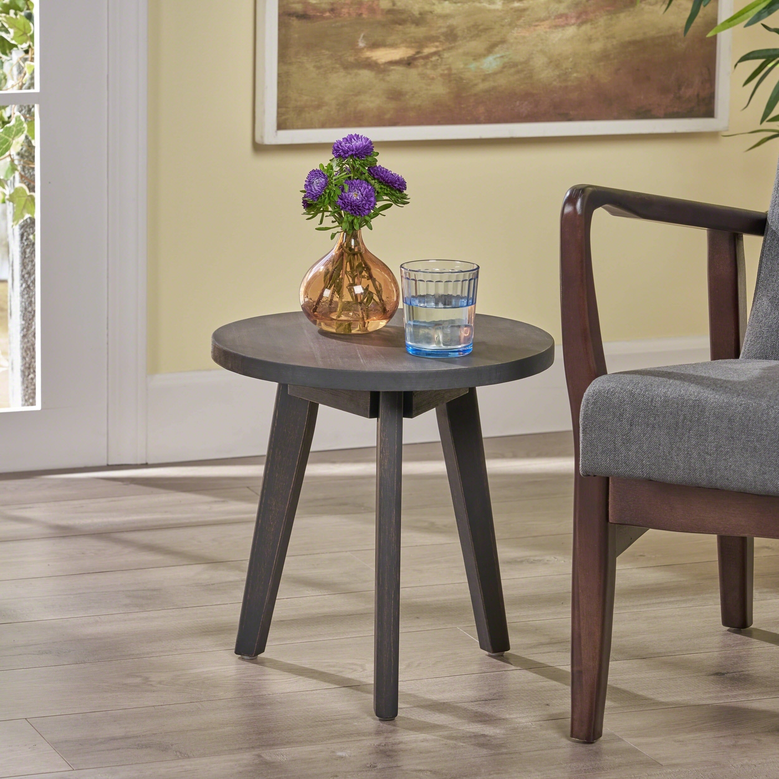 Capriole Farmhouse Style Indoor Acacia Wood Side Table By Christopher Knight Home