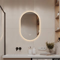 Capsule Led Backlit Bathroom Mirror With Anti Fog 24 36 .