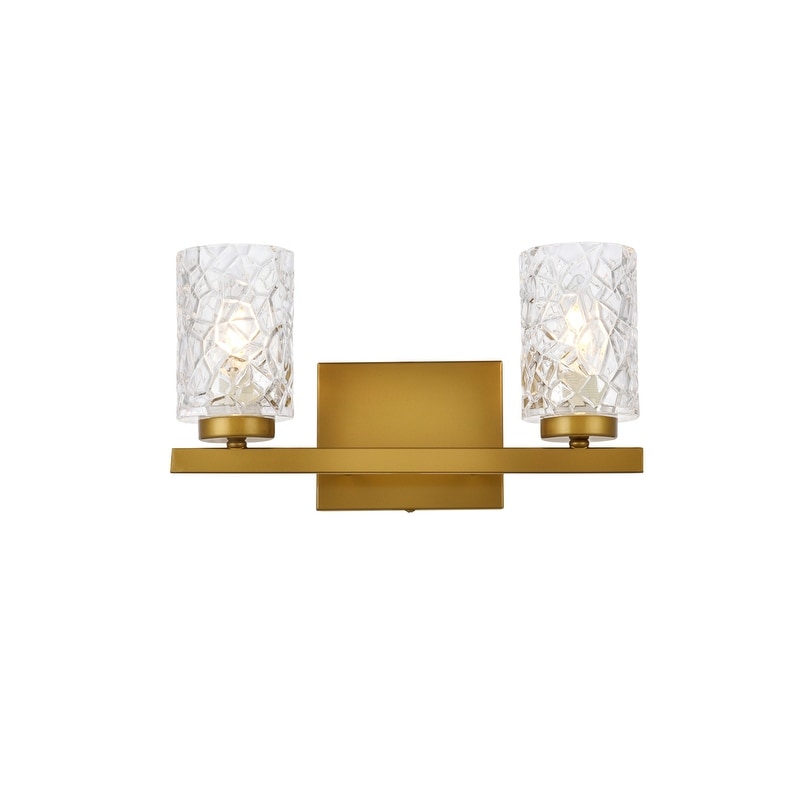Cara 2 Light Bath Sconce With Clear Shade