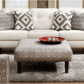 Furniture Of America Cara Contemporary Crystal Patterned Taupe Ottoman