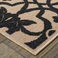 Mixed Pile Medallion Sand Charcoal Indoor Outdoor Area Rug 910 X 1210