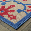 Mixed Pile Medallion Sand Pink Indoor Outdoor Area Rug 910 X 1210