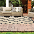Mixed Pile Lattice Sand Pink Indoor Outdoor Area Rug 110 X 33