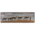 Caravan Camel Mixed Media Iron Hand Painted Dimensional Wall Art