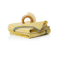 Gingham Dijon Grey Towels 20X30 Set Of 2