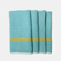 Laundered Linen Aqua Lime Napkins 20X20 Set Of 4