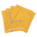 Laundered Linen Mustard Grey Napkins 20X20 Set Of 4