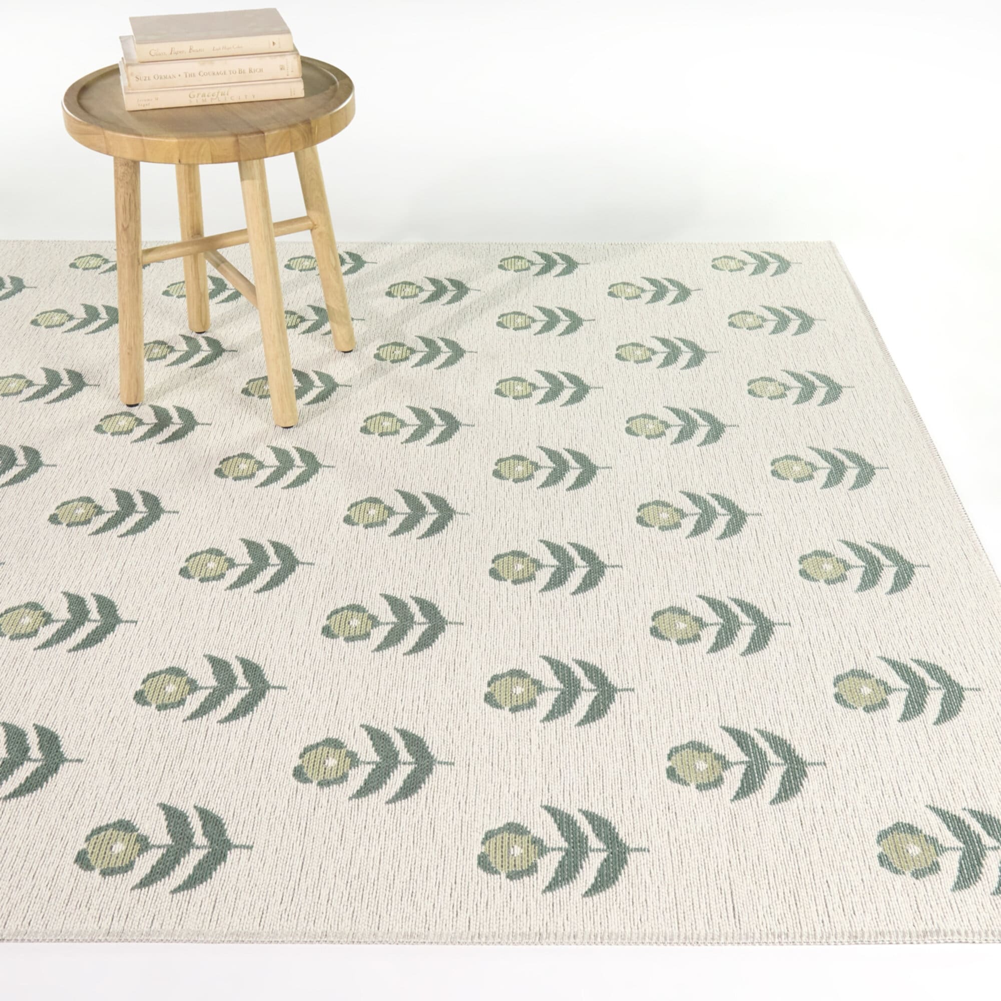 Caraway Floral Farmhouse Indoor Outdoor Area Rug