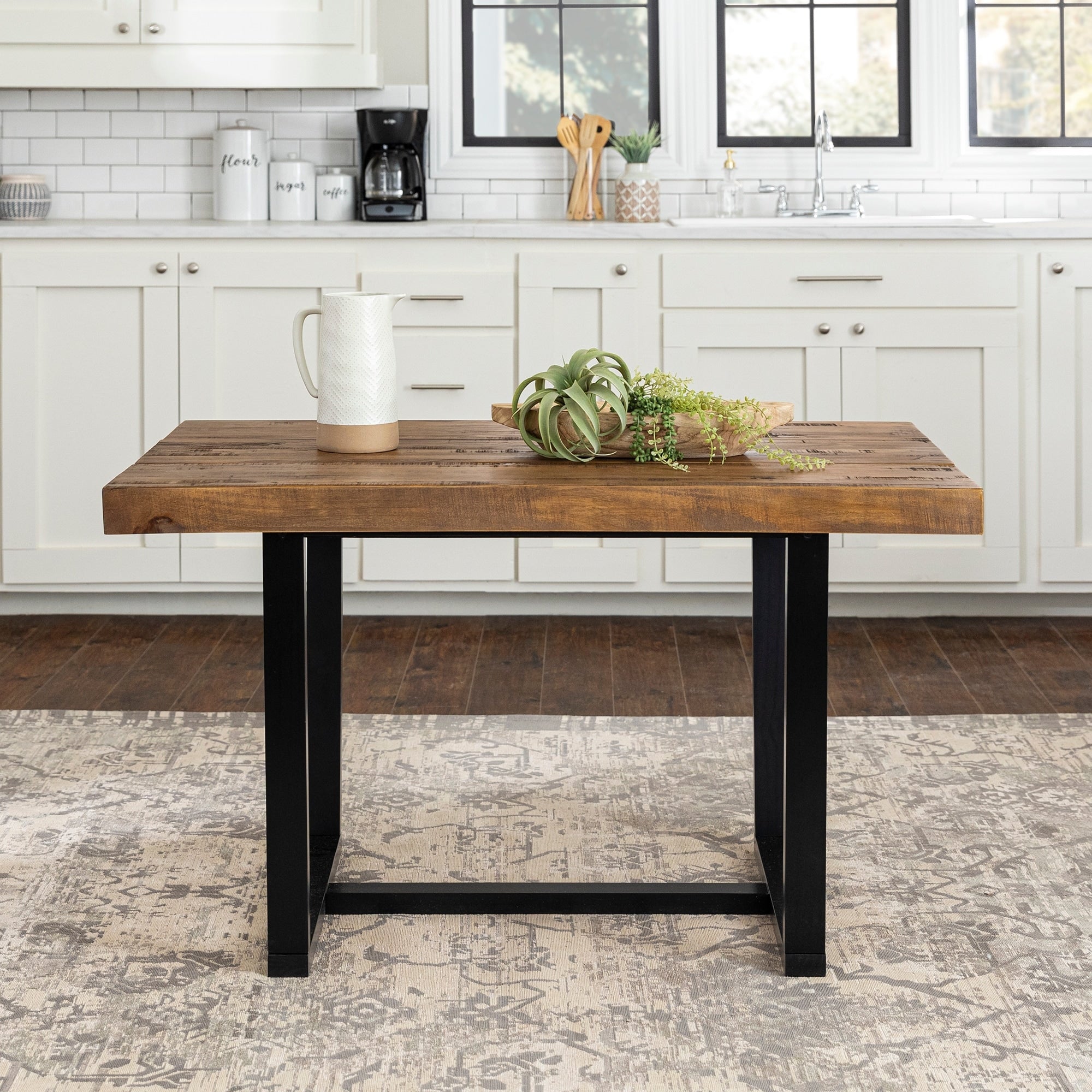 Carbon Loft 52 Distressed Wood Dining Table 52 X 36 X 30H