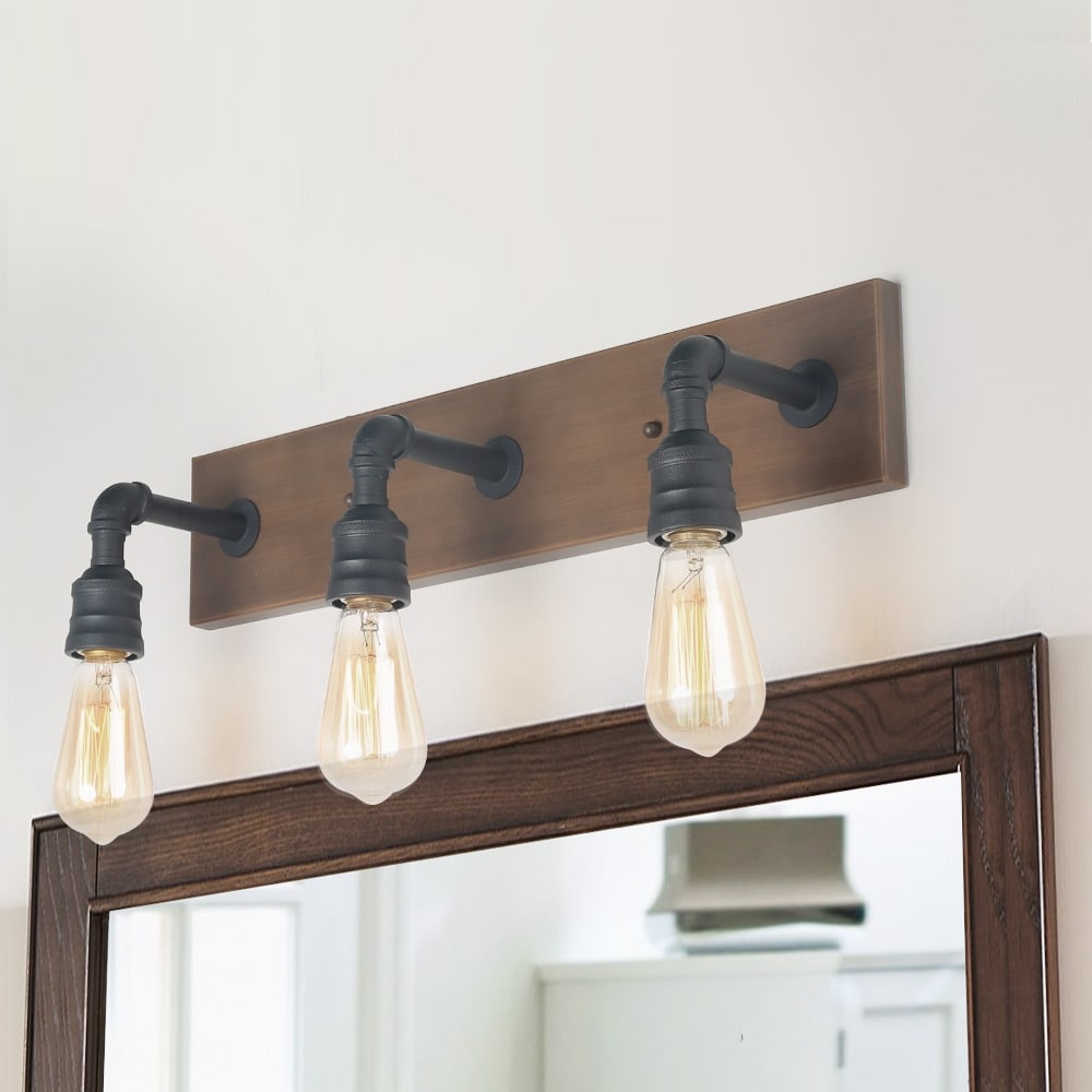 Carbon Loft Astrid 2 Light Water Pipe Wall Sconce Wall Lamp Industrial Vanity Lighting