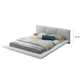 Phoenix Contemporary Gloss White Low Profile Upholstered Bed By Foa