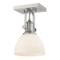 Carbon Loft Barton 1 Light Semi Flush In Pewter