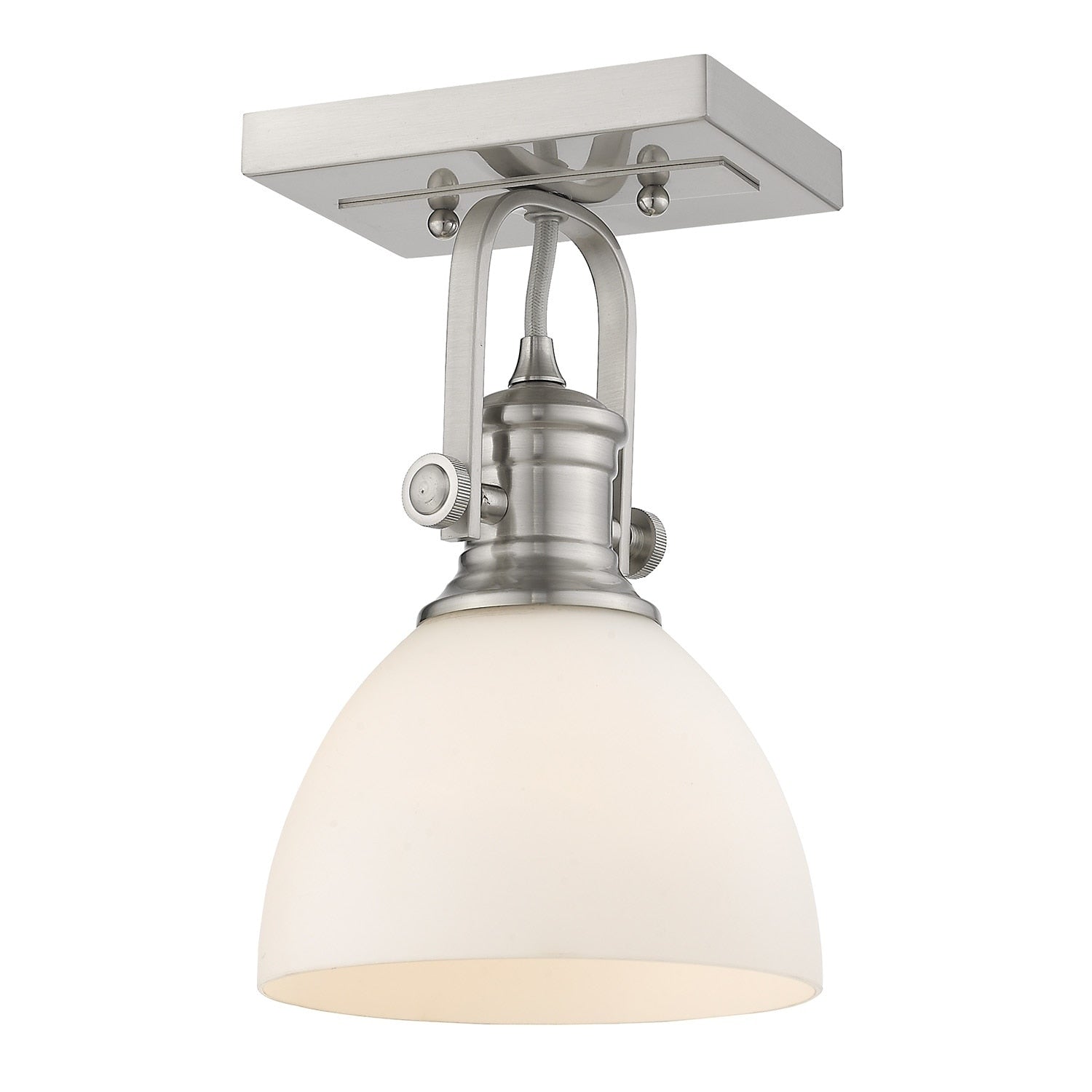 Carbon Loft Barton 1 Light Semi Flush In Pewter
