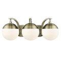 Carbon Loft Barton 3 Light Opal Glass Bath Vanity