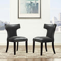 Carbon Loft Bronagh Curved Vinyl Dining Chair Set Of 2