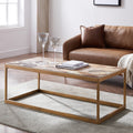 Carbon Loft Darren Modern Farmhouse Brown Wood Cocktail Table