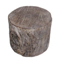 Carbon Loft Dogwood Antique Square Tree Stump Cement Stool