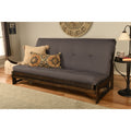 Carbon Loft Easton Reclaimed Mocha Futon Frame With Black Twill Mattress