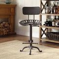 Carbon Loft Ewart Grey Cast Iron Tractor Seat Stool