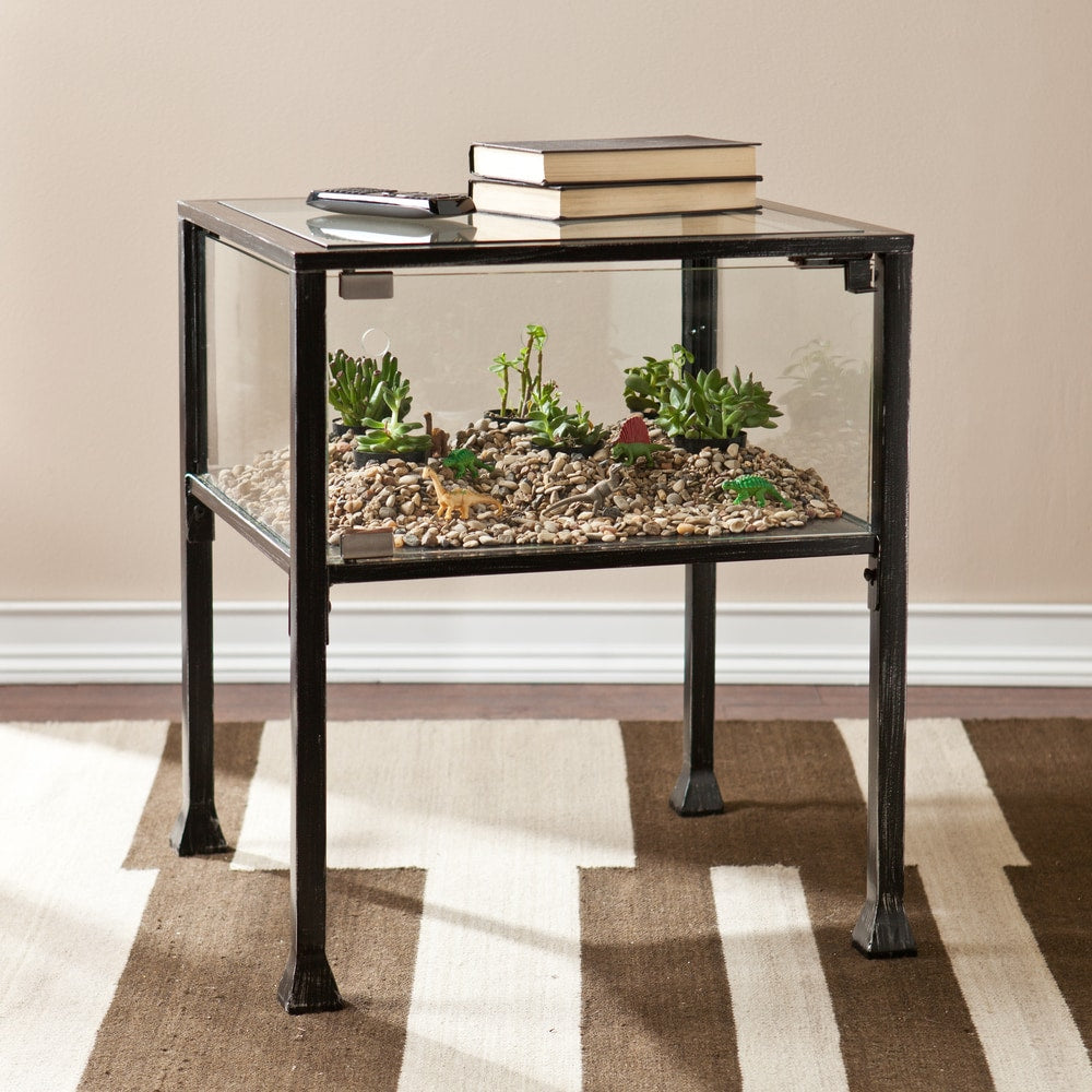 Carbon Loft Glenn Display Terrarium Side End Table