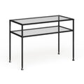 Carbon Loft Glenn Distressed Black Metal Sofa Table