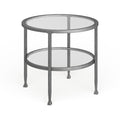Carbon Loft Glenn Silver Metal Round End Table