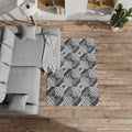 Carbon Loft Industrial Mid Century Diamond Rug